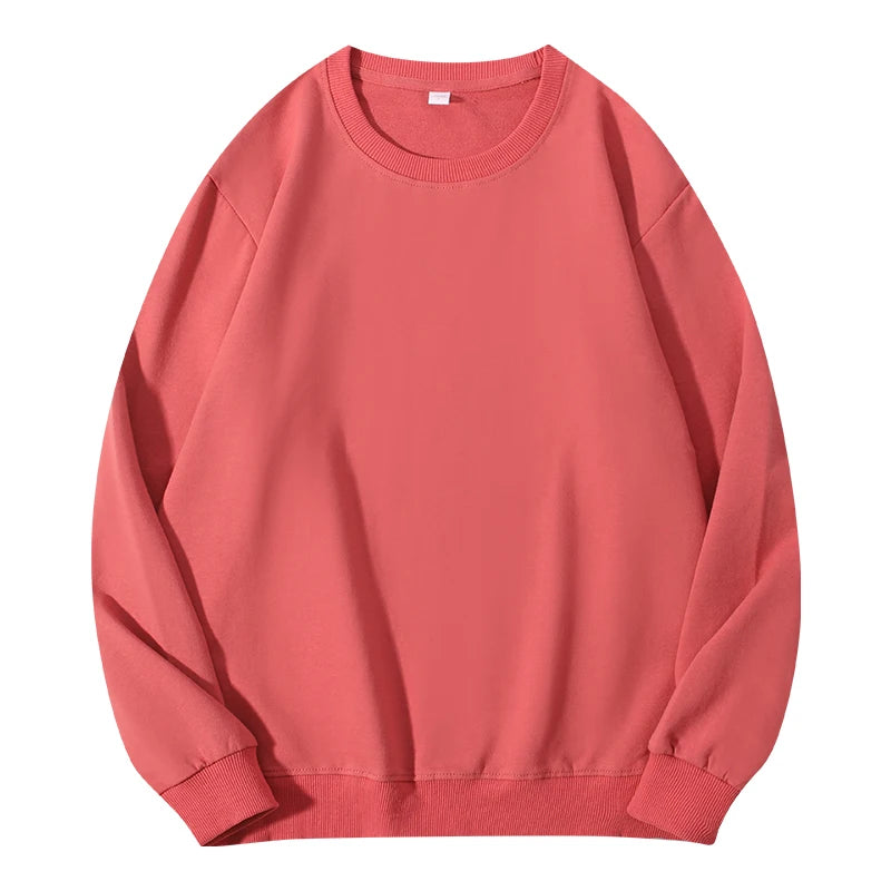 Autumn O-Neck Cotton Women's Sweatshirt Hoodies Basic Loose Casual Women Pullover Solid Sweatshirt Ladies Tops Factory Wholesale