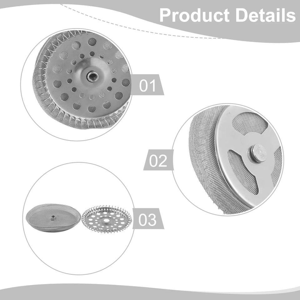 4pcs French-Press Filters Mesh Filter Spiral Plate Cross Plate Replacement 350/600/1000ml For Coffee Machine