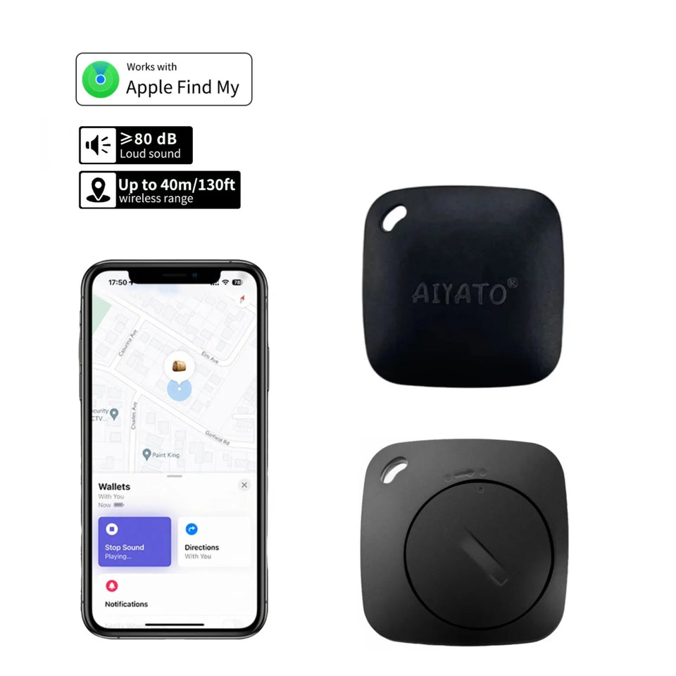 1 Pack Bluetooth Luggage Tracker with Find My APP (iOS Only) Air Smart Tag GPS Tracker Tag for Locator Key Finder