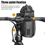 Bicycle Bag Bike Bottle Holder Handlebar Stem Thermal Bag with Mesh Pocket Coffee Cup Holders Cycling Water Bottle Carrier Bag