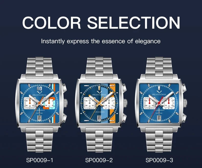 Specht & Söhne 2026 New Arrivals Hot Selling Fashion Men's Watches Stainless Steel Japan VK63 Chronograph Quartz Wristwatch