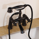 ZAPPO Bathtub Faucet Vintage Telephone Style with Dual Handles Deck mounted bathtub Faucet set Hot and Cold Water Mixer Tap