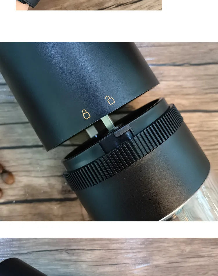 Portable Electric Coffee Grinder with USB Charging Adjustable Ceramic Grinding Core Long Endurance for Outdoor Travel