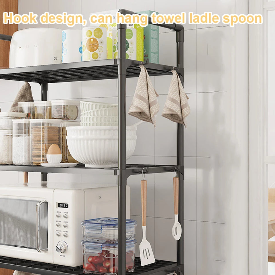 5-Shelf Adjustable Storage Shelves Heavy Duty Rack Storage Shelving Unit 66 Lbs Capacity Organizer for Kitchen,Garage,Bathroom