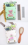 Fenice scissors storage bag,hold 8 scissors, 8 paintings, 6 colors cowhide,waist bag, pet beautician, barber's special waist bag