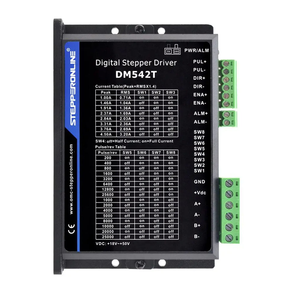 STEPPERONLINE Nema 23 Stepper Motor Open Loop Kit 3Nm 113mm and Driver DM542T for CNC Engraving Milling Machine