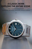 Specht&Sohne New Arrivals Blue Automatic Mechanical Watches For Men 38MM Stainless Steel Waterproof Classic Elegant Watch 50M