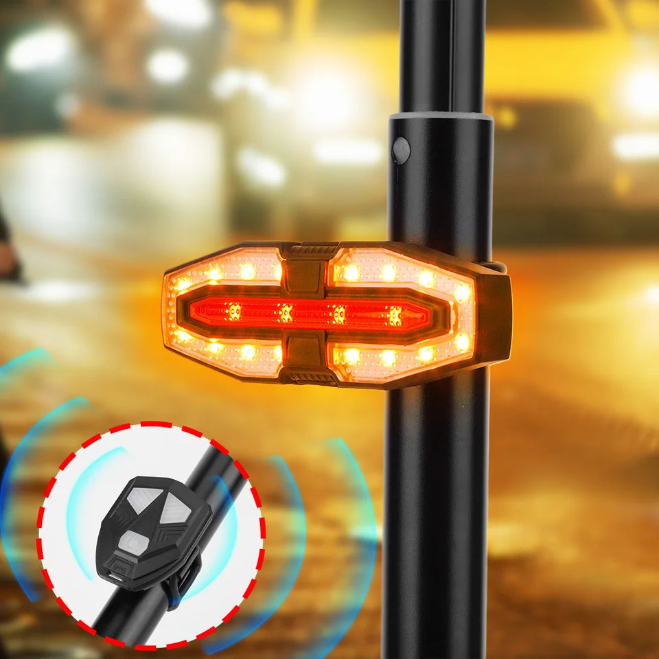 Electric Scooter Turning Signal Tail Light USB Rechargable with Remote Control Warning Lamp LED Waterproof for M365 Pro 2 MI 4