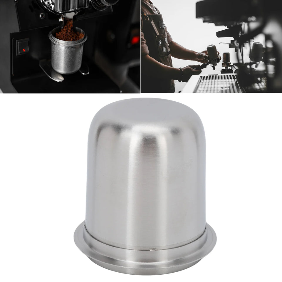 Coffee Dosing Cup 150ml 58mm Stainless Steel Coffee Dosing Cup Powder Feeder Part for Espresso Machine Coffeeware Accessories
