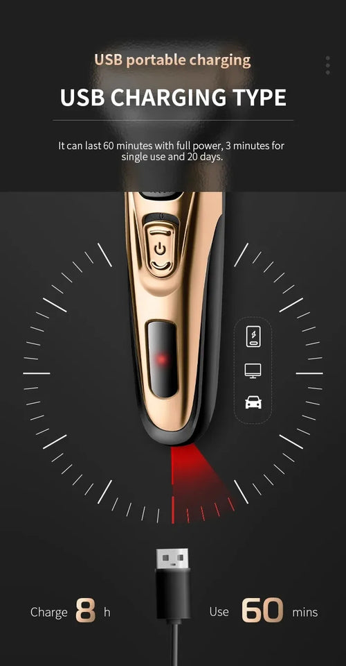 Kemei KM-1429 3 in 1 Electric Beard Shaver Professional Nose Trimmer Detachable Blade Mens Multifunctional Hair Cutting Machine