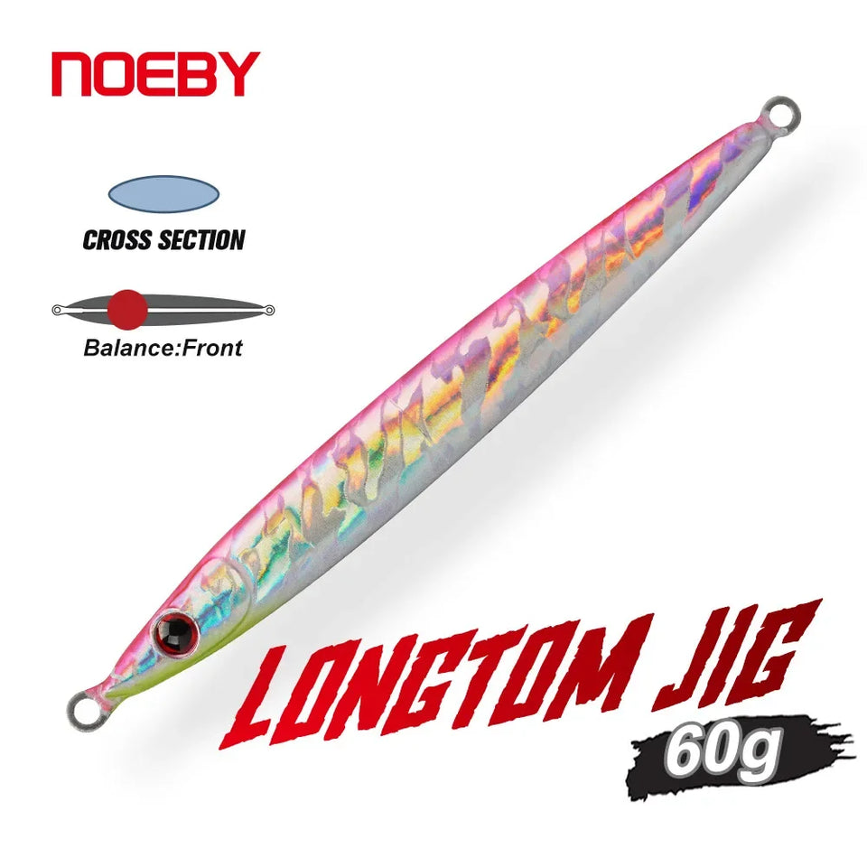 Noeby Metal Jig Fishing Lure 60g Long Casting Jigs Steel Panels Stronger Shore Jigging Long Casting Saltwater Fishing Lures
