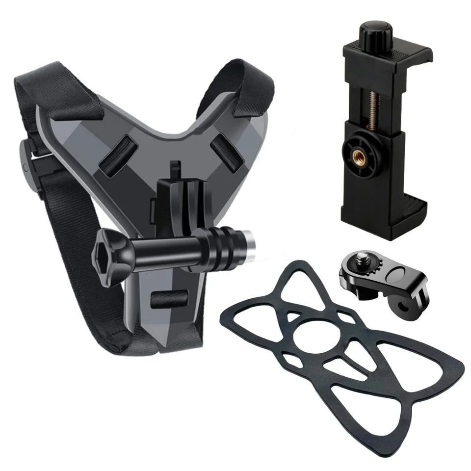 Motorcycle Helmet Phone Stand Mount Holder For GoPro Hero 12 10 9 8 7 Action Sports Camera Holder Motorcycle Camera Mobile Phone
