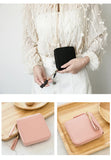 Women's Fringe Square Zipper Purse, Short Money Clip, All Simple Card Bag, Multi-functional Fashion Purse, New, 2024