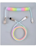 3M Type C Mechanical Keyboard Coiled Cable USB Keyboard Wire Mechanical Keyboard Aviator Desktop Computer Aviation Connector