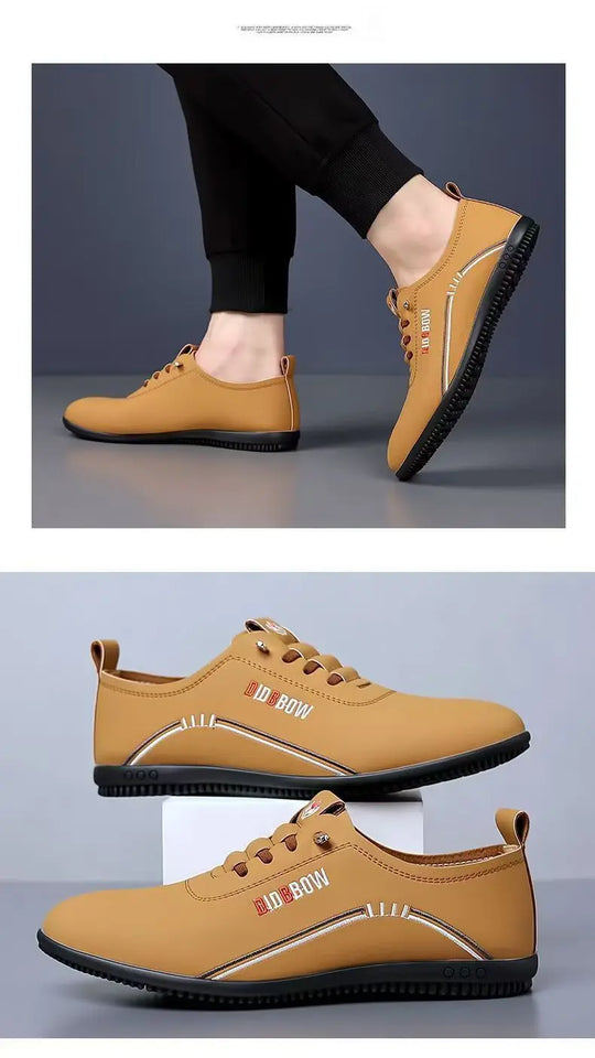 Retro Leather Shoes for Men Summer 2025 New Outdoor Lightweight Men's Loafers British Peas Shoes Men's Moccasins Tenis Masculino