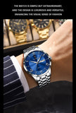 POEDAGAR Luxury Man Clock Waterproof Luminous Week Date Fashion Men's Wristwatch Stainless Steel Business Quartz Watches For Men