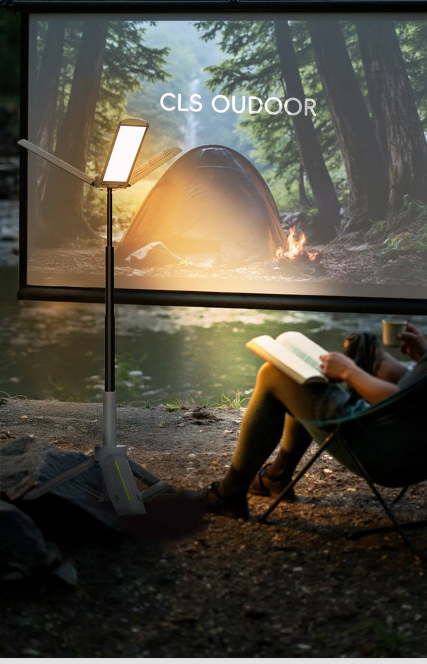 CLS 8000mAh New Outdoor Multifunctional 1m Retractable Camping Light Camp Canopy Tent LED Flame Light Ambient Emergency Lighting