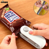 Mini Bag Sealer 2 in 1 Heat Sealer with Cutter Snack Bag Sealer Portable Resealer Machine for Plastic Bags Food Storage