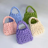 Women Crochet Bag Handbag Woven Chunky Shoulder Bag for Spring Summer,Women Shoulder Bag Handbag Beach Travel Underarm Bag