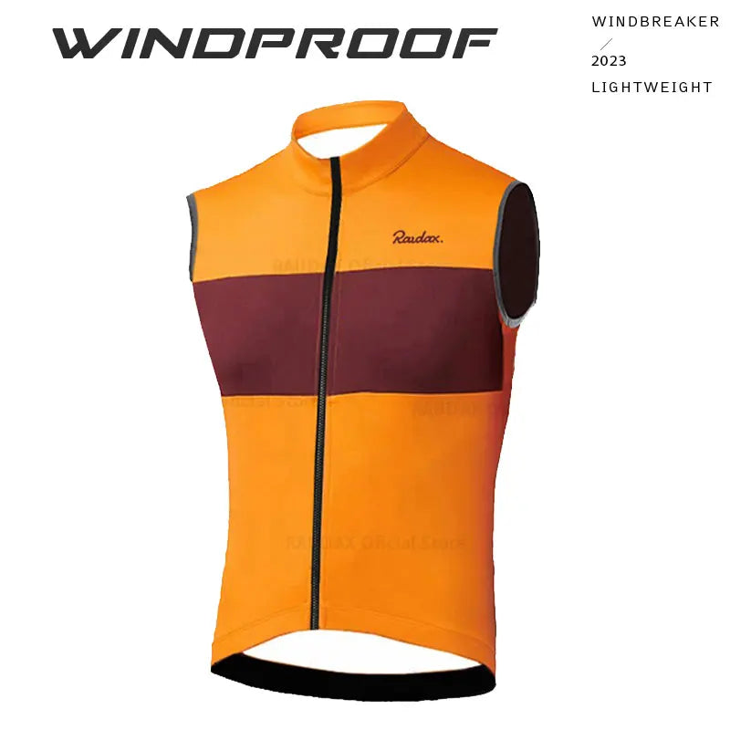2025 RAUDAX New Cycling Sweatshirt Summer Windproof Lightweight Sleeveless Men's Mountain Bike Tops Racing Gilet Ropa Ciclismo