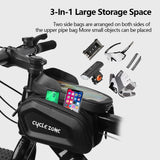 Bicycle Bag Touch Screen Phone Case Holder Large Capacity Top Frame Tube Bag MTB Road Bike Bag Phone Case Cycling Accessories