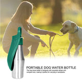 Dog Water Bottle 27oz Stainless Steel Travel Water Dispenser Pet Accessories 2 In 1 Dog Water Bowl For Travel Outings Camping