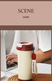 Ceramic Lined Insulated Cup Travel Coffee Cup with Sealed Lid Reusable Ceramic Lining High Aesthetic Value