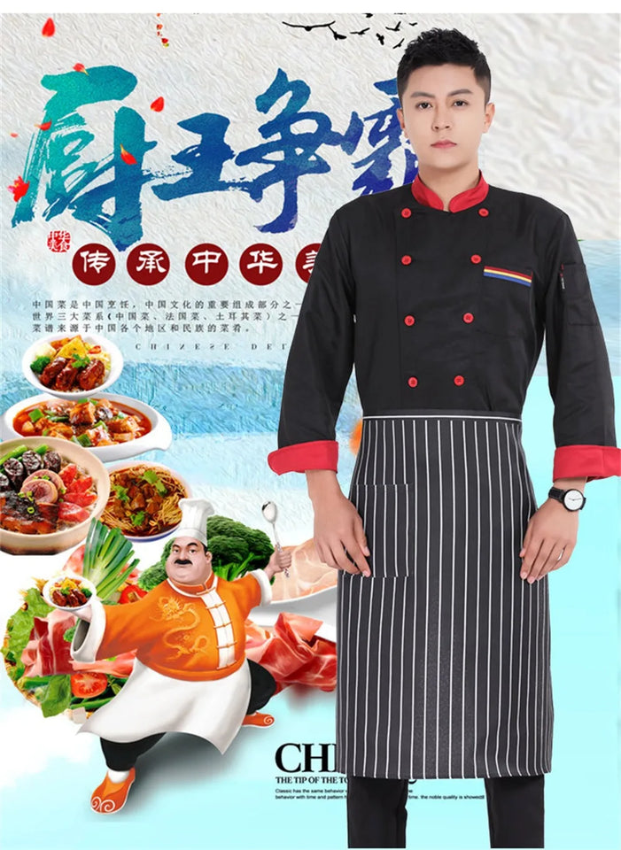 Chef Apron Special Kitchen Mens Hotel Restaurant Restaurant Back Kitchen Half-length Short Apron Household Cleaning