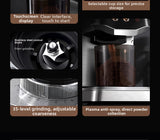 Touchscreen Electric Coffee Grinder - Automatic Commercial & Home Use, Stainless Steel Burr Mill with Dose Control, LCD Display