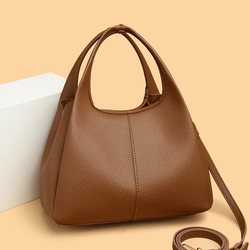Luxury Casual Tote Women Bag High Quality Leather Ladies Handbag Shoulder Crossbody for Women 2025 Large Vintage Bags Sac A Main