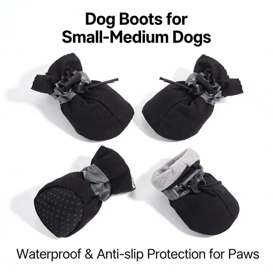 Small Dog Puppy Shoes Waterproof Anti Slip Soft Sole Boot Size 5x4.2cm for Puppies 10-13 lbs New Arrival