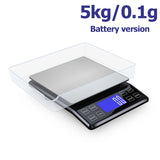 Digital Kitchen Scale 0.1g High Precision 3kg/5kg/10kg Home Waterproof Stainless Steel Electronic Balance Food Weighing Scale