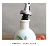 Hand-Painted Ceramic Seasoning Bottle Bird Flower Fruit Soy Sauce Vinegar Oil Bottle Coffee Table Wine Cabinet Decoration