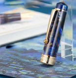 Smooth Asvine P20 Piston Filling Fountain Pen Acrylic Beautiful Patterns EF/F/M Nib with Golden Clip Writing Office Gift Box Pen