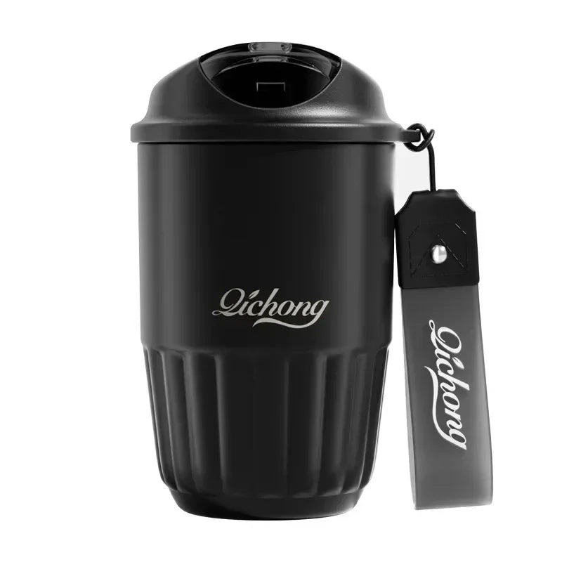 410ml Ceramic Liner Thermos Coffee Cup Double Wall Stainless Steel Vacuum Insulated Thermos For Coffee Thermal Mug Tumbler Gift