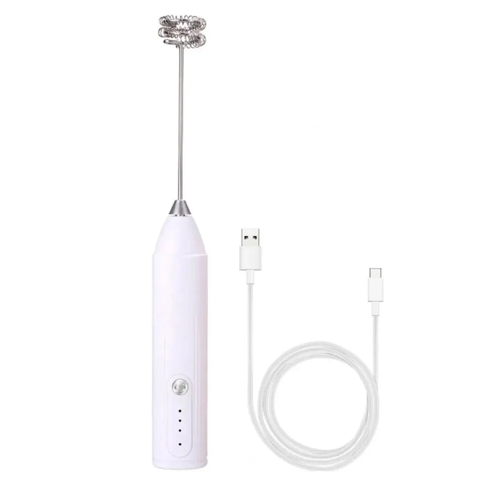 1 electric coffee frother, milk frother, egg beater, handheld 3-speed rechargeable cream maker, 3-speed kitchen mixer