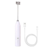 1 electric coffee frother, milk frother, egg beater, handheld 3-speed rechargeable cream maker, 3-speed kitchen mixer