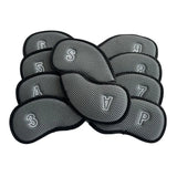 Golf Irons Head Covers 10pcs/set Two Sides Numbers Mesh Golf Iron Headcovers 5 Colours Golf Club Head Cover