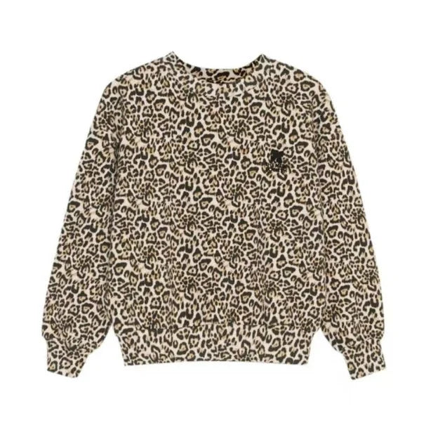 Children Sets New 25 Autumn and Winter Cute Leopard Print Long Sleeved Polo Shirt Dress for Girls Boys Cotton Sweatshirt Skirts