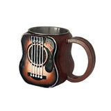 Stainless Steel Musical Instrument Coffee Mug Ornament Durable Guitar Style Water Cup Easy To Clean Comfortable Handle
