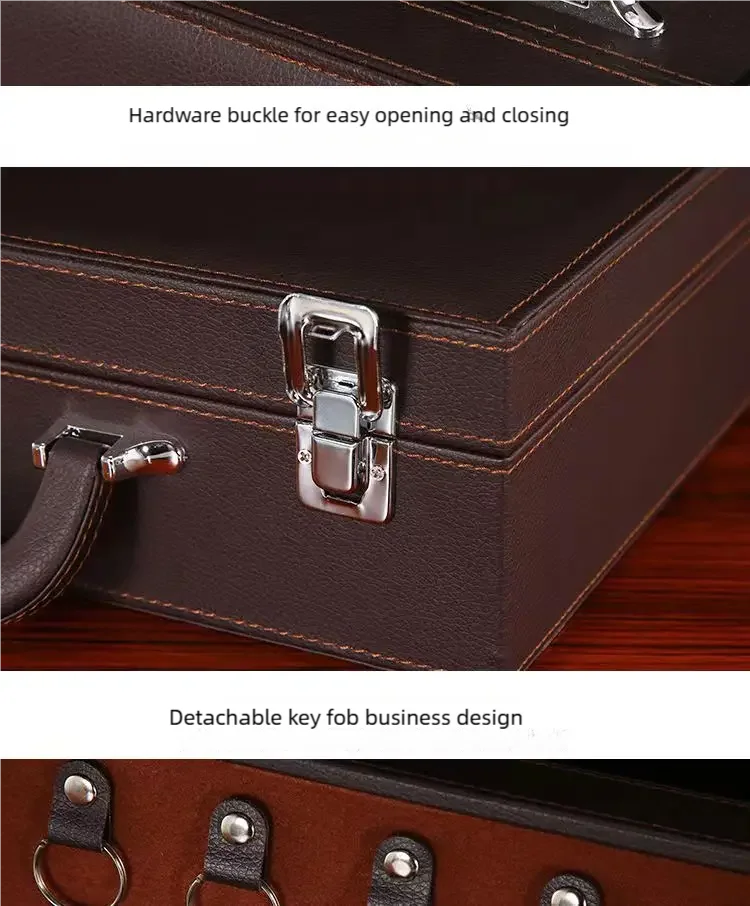 Men's Women's handbags Room Delivery Box Toolbox Information Storage Bag Suitcase Key Leather Business File Box