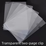 10pcs A4 Transparent L-Shaped File Folders - Waterproof and Durable PP Document Bags for Office Organization and Reusable
