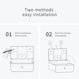 AIKE Professional Paper Towel Holder Wall Mount Punch Free Tissue Dispenser with Smart Lock Paper Box for Toilet Bedroom Kitchen