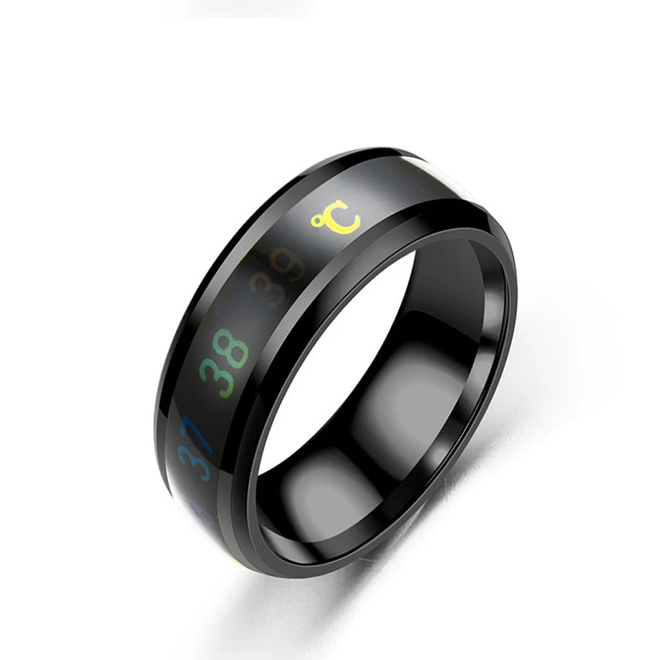 FSUNION 2025 New Arrival Titanium Steel Intelligent Temperature Sensitive Rings For Women Men Waterproof Jewelry Wedding Gifts