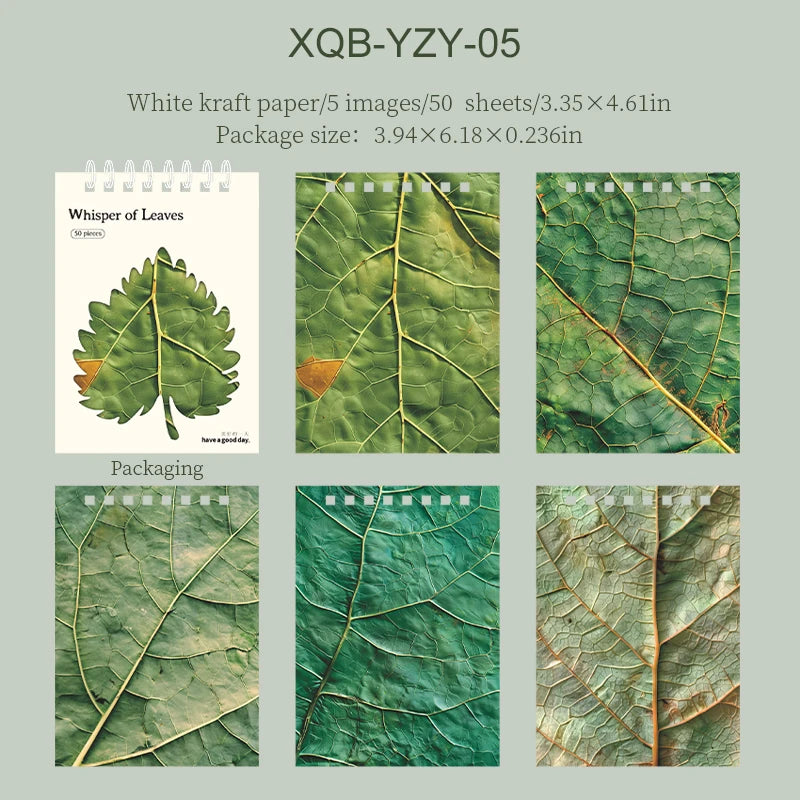 JIANWU Whisper of Leaves Series Vintage Texture Landscape Collage Scrapbook Material Paper Creative Junk Journal Stationery