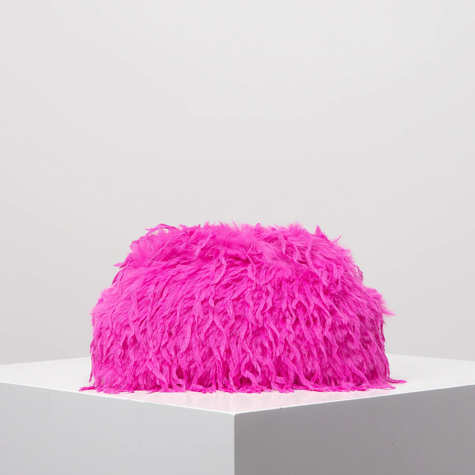 Dopamine-style clip bag, Y2K plush clutch bag, candy-colored women's purse, dinner dress clutch