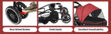 Pet Stroller For Small Medium Cats&Dogs 3 Wheels Foldable with Breathable Mesh Canopy Pet Travel Carrier Suitable Outdoor Travel