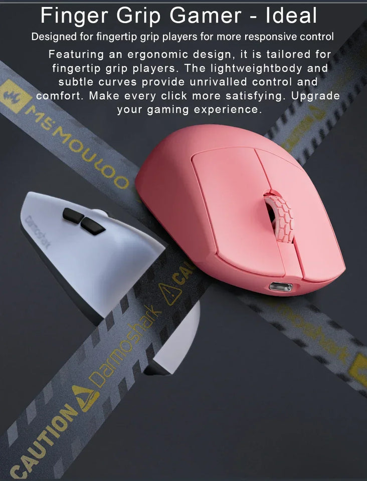 New Darmoshark M5 Pro Wireless Mouse PAW3950 8K Bluetooth Tri-Mode Connection Gaming Macro Mouse 30000DPI N52840 38g Lightweight