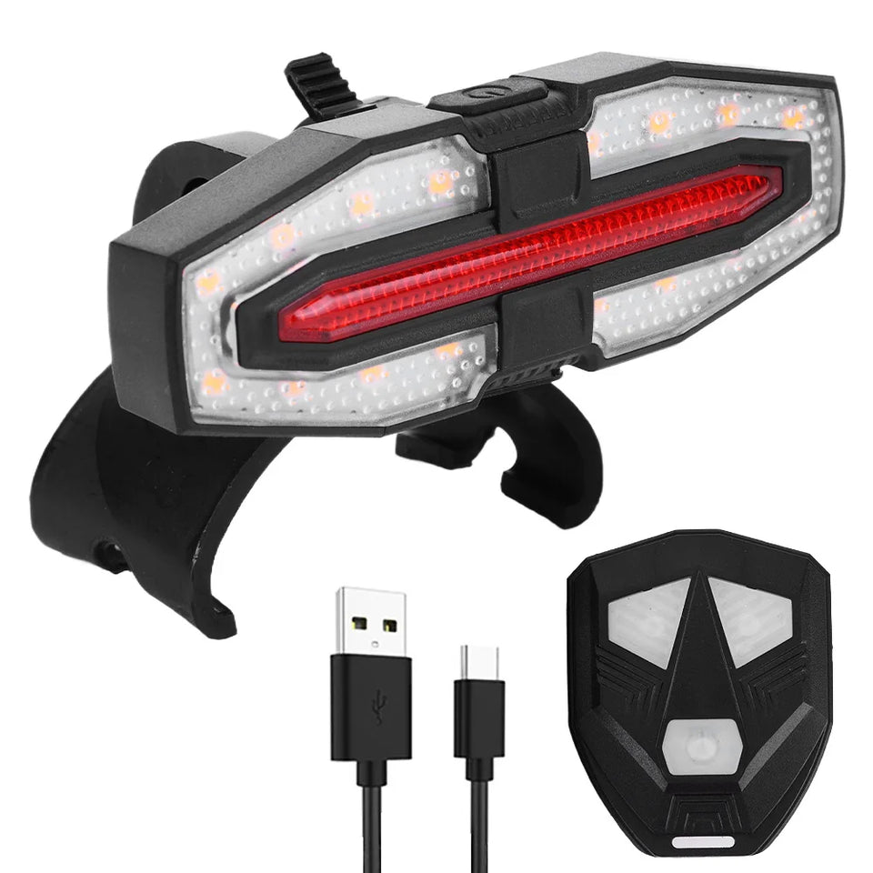 Electric Scooter Turning Signal Tail Light USB Rechargable with Remote Control Warning Lamp LED Waterproof for M365 Pro 2 MI 4