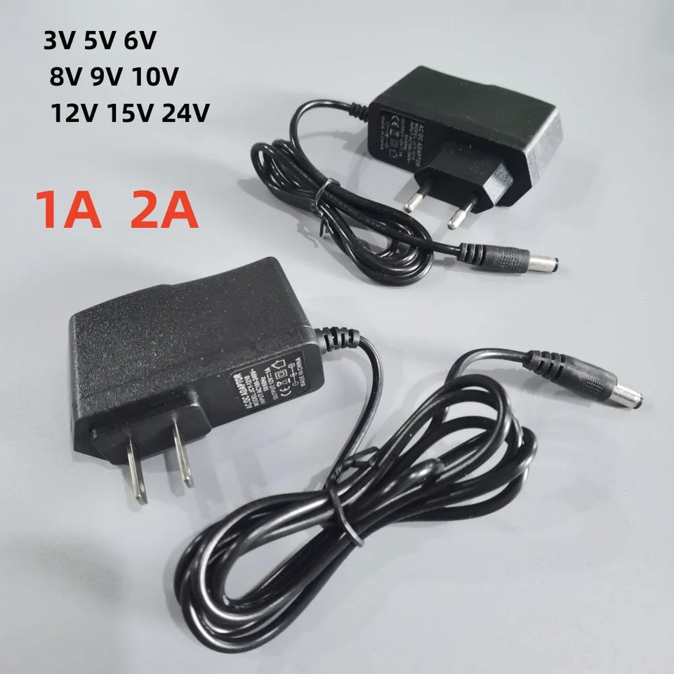 1000ma 2000ma AC to DC 1A 2A 3V 5V 6V 8V 9V 10V 12V 15V 24V Power Supply wall charger Adapter US EU plug transformer For Strip